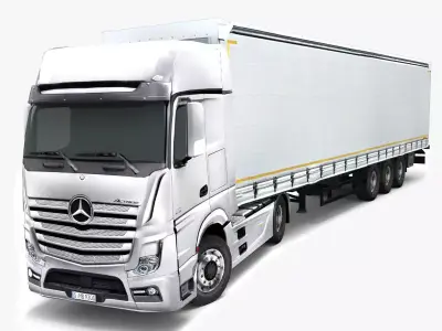 Mercedes Benz Actros Low-poly 3D model