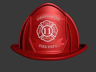 Fireman helmet 3D model