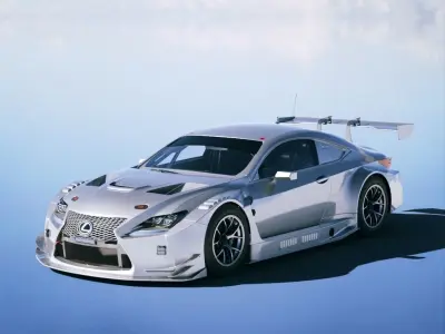 Lexus RC F GT3 2016 Low-poly 3D model