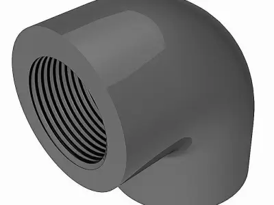 PVC Elbows 90 Degrees - Socket x BSP Female Free 3D model