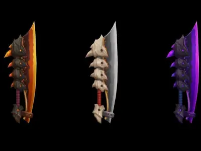 Volcano King Dagger Low-poly 3D model