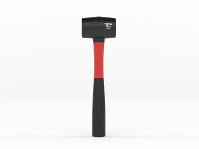 Fiberglass Handle Rubber Mallet 3D model