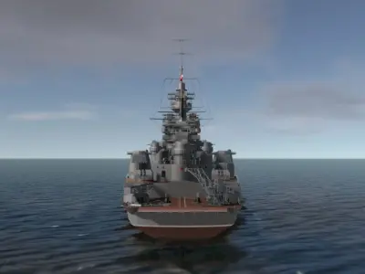 SOVIET BATTLESHIP LENIN 3D MODEL 3D model