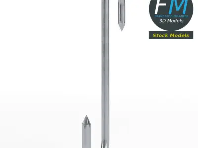 S-shaped meat hook 3D model