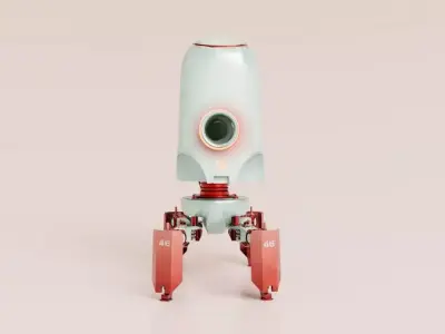 Sci-Fi Robot Drone  Stylized  Low-poly 3D model