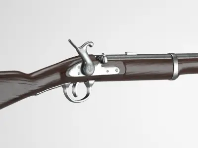 Musket flintlock 3D model