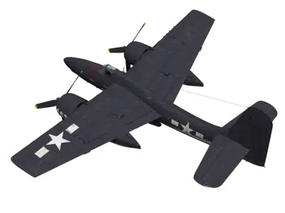 Grumman F7F Tigercat 3D model purchase