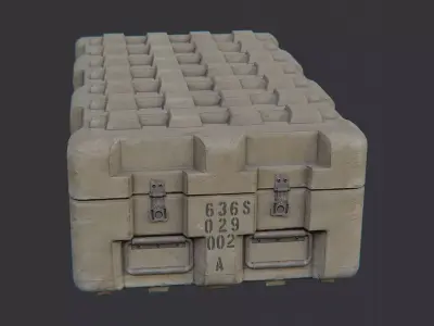 Military Stackable Medical Crate Low-poly 3D model