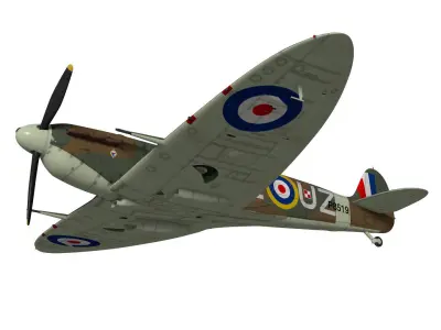 Supermarine Spitfire Mk-IIb 3D model