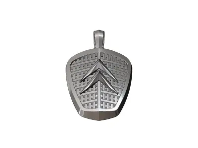 French automotive logo and grill pendant charm 3D print model