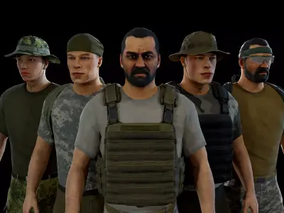 Rebels Low-poly 3D model