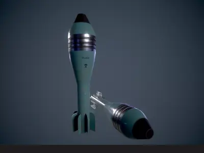 German 8cm Wgr38 mortar round Low-poly 3D model