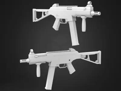 UPM45 Gun Low-poly 3D model