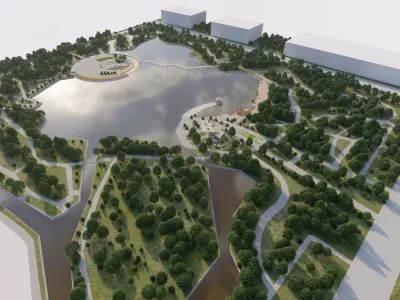 public park-Private Park Landscape 3D model 2