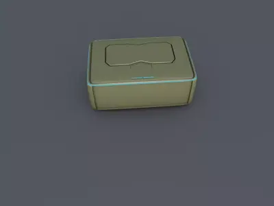 sci fi storage crate 3D model