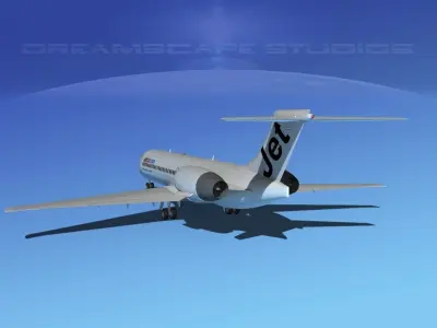 Boeing 717-200 Jet Star 1 3D model