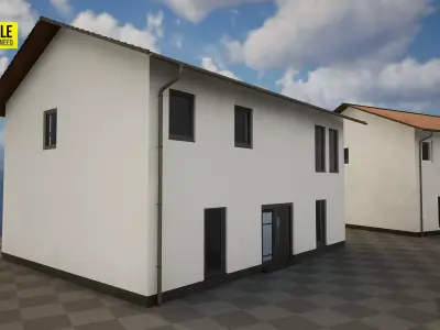 European Buildings  Residential - Town House A - Modular Low-poly 3D model