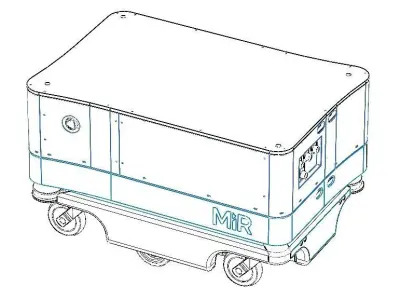 MIR200 Combine Platform 3D model