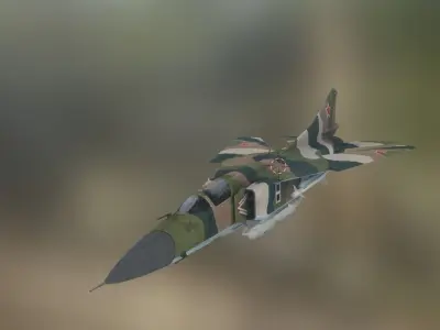 mig 23 Low-poly 3D model