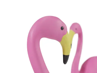 Exterior Flamingo Low-poly 3D model