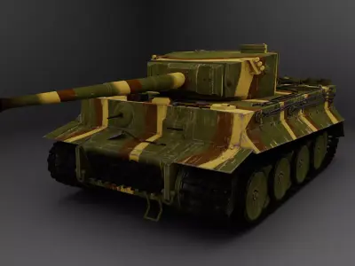 Tiger 131 Low-poly 3D model by ozkanadaart