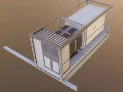 Power Storage Container Control Module 4 Low-poly 3D model