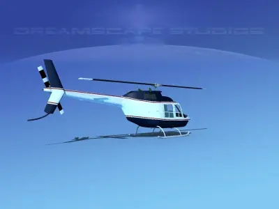 Bell 206 JetRanger V19 3D model
