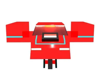 Low poly car minecraft rocket Free low-poly 3D model