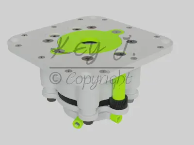 Wood router lifter - 3d model 3D model