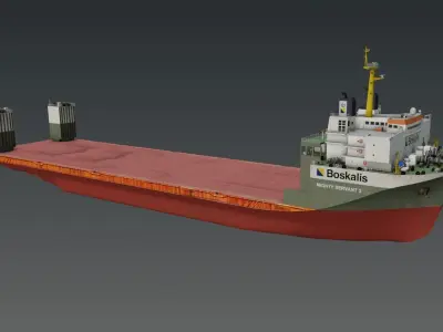 Mighty Servant Heavy Lift vessel 3d low-poly Low-poly 3D model