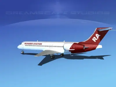Boeing 717-200 Richards Aviation 3D model