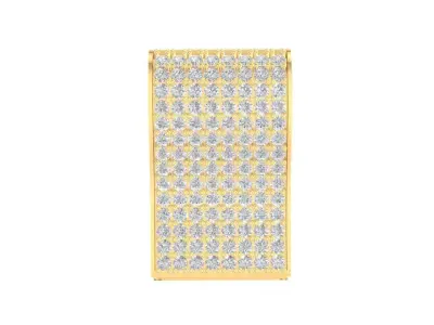 Rectangular Pave Diamond Connector Charm for Jewelry 886 3D print model