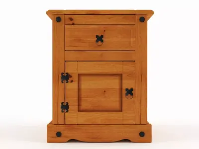 rustic nightstand 3D model