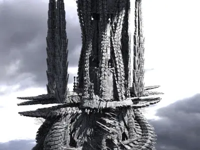 Fusion City Alien Bridge Kit bash 3  3D model
