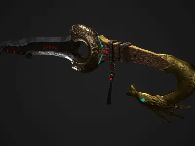 Dragon Dagger Low-poly 3D model