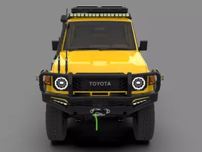 Toyota Land Cruiser J79 Double Cab CAMPER EDITION 3D model