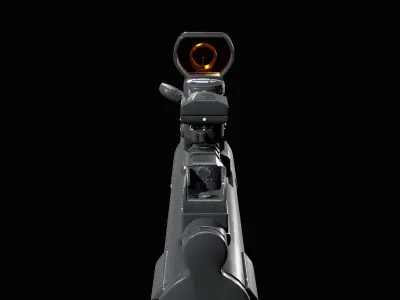 MP5K Submachine Gun Low-poly 3D model