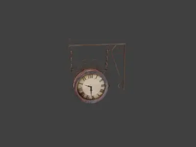 Old clock Low-poly 3D model purchase