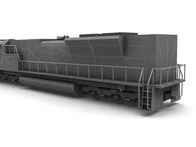 SD70 ACe Locomotive Train CSX Low-poly 3D model
