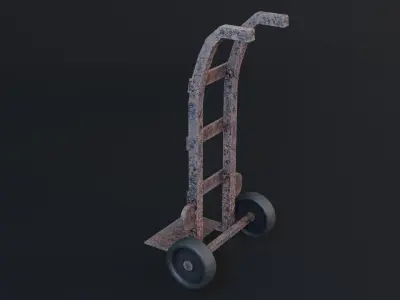 Transport Trolly - Game Ready - PBR 3D Model Low-poly 3D model