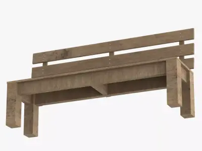 Park Bench 01 3D model