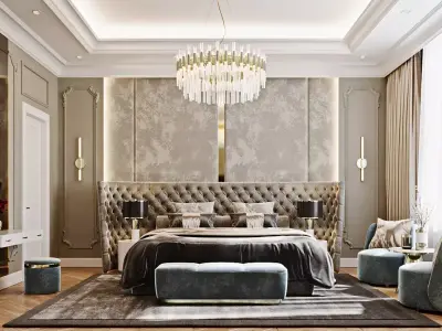 Neoclassic Bedroom by Lido CG Free 3D model