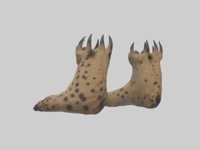 Hyena Paws Model Low-poly 3D model