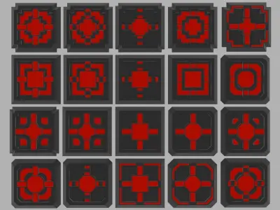 Square Light Pack Free 3D model
