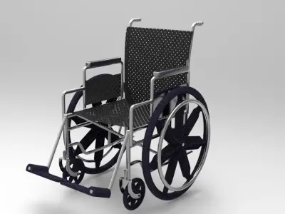 Wheelchair 3D model 3