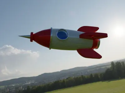 rocket ship 3D model