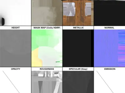 Locksmith and rubber hammer Low-poly 3D model