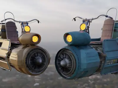 Hover Bike Duo Free Download Free 3D model