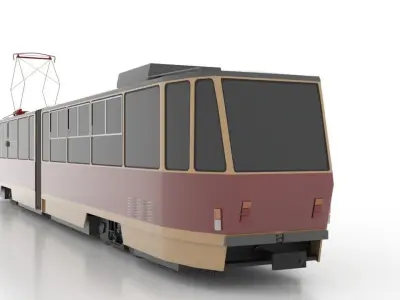 Tatra KT4SU Low Low-poly 3D model