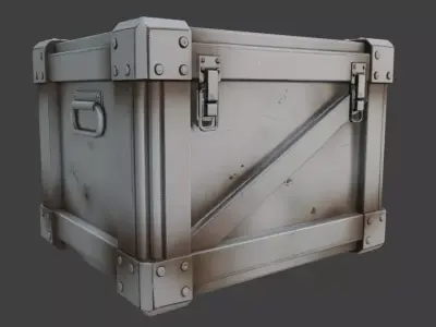 Metal Storage Crate 3D model
